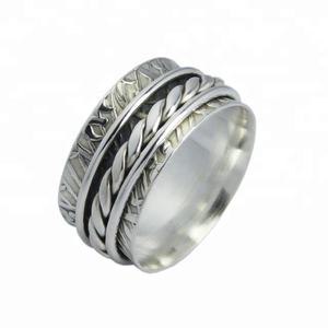 Hot Selling 925 Sterling Silver Eternity Vermeil <b>Spinner</b> <b>Ring</b> Latest Fashion Meditation <b>Ring</b> <b>for</b> <b>Women</b> <b>for</b> Wedding - Product Image 1