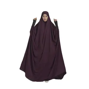Jilbab拉链套管一块长穆斯林女人连衣裙