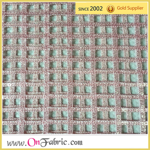 100% Polyester Sequins Embroidery Lace Dress <b>Fabric</b> 51"/52" <b>Black</b>/White - Product Image 2