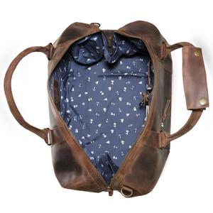 Sac de voyage en cuir véritable de qualité supérieure, sac de week-end pour voyages d'affaires, sport et gym, bagage à main disponible à la vente - Product Image 4