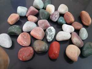 Natural Polished Oval Agate Pebbles Multicolor Glossy Decorative <b>Stones</b> for Garden Landscaping Outdoor <b>Paving</b> Decoration - Product Image 4