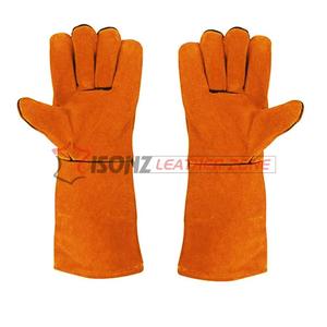 ถุงมือเชื่อมหนังวัวแท้ ISONZ รุ่น ISONZ-2410-18-1 แบบหนาพิเศษ 35 ซม. หนังกลับ หนา 1.2 มม. มาตรฐาน TIG EN 388 - Product Image 1