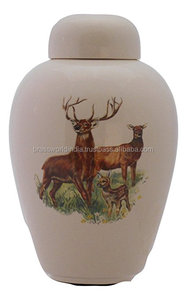 Aria ข้าวสาลีทองเหลืองโลหะเผาศพ Urn อุปกรณ์งานศพ Brassworld อินเดีย - Product Image 6