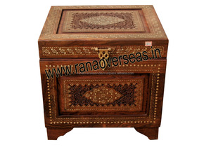 Handcrafted Eco-friendly Polished <b>Wooden</b> Square <b>Storage</b> <b>Box</b> with Brass Inlay Design for Luxury Jewelry Gift <b>Storage</b> - Product Image 3