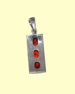 Ensemble de broches en argent Sterling grenat rouge naturel à facettes ovale marcassite pierres précieuses ensemble de bijoux boucle d'oreille pendentif - Product Image 3