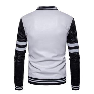 Vêtements de rue Vente en gros Nouveaux vestes pour hommes Veste en cuir PU personnalisée à la mode pour hommes Vestes en PU de grande taille pour hommes - Product Image 3