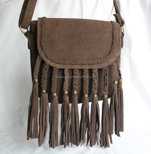 Fashionable Women's Hand Tooled Genuine Leather Fringe Crossbody <b>Bag</b> Multifunctional Luxury Brown Color Shoulder Flap Sling <b>Bags</b> - Product Image 1