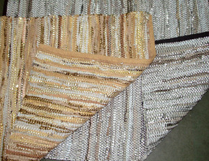 Vente en gros de tapis de porte modernes en cuir naturel lavable en cuir Dhurrie disponible à la vente - Product Image 1