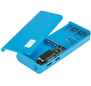 5V Dual USB 5 × 18650 Power Bank Battery Box Mobile Phone Charger DIY Shell Case White Blue Green Purple