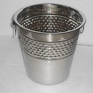 2025 Bar Accessories Designer Wine <b>Cooler</b> Wooden Handle Top Quality Modern Design Champagne Chiller <b>Ice</b> Basket Brown Color - Product Image 3