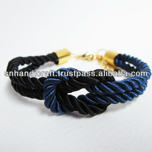 square knot <b>bracelet</b> silk cord <b>bracelet</b> sailor <b>bracelet</b> Handmade Creations - Product Image 1