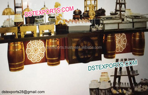 Indian Wedding Food Counters Stalls Designer Food Stall <b>Decoration</b> Traditional Indian Style Food Counters Stalls - Product Image 4