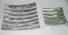 Plateau en aluminium carré poli pour les fêtes en plein air de restaurant d'hôtel à la maison (6-10 pièces) - Product Image 2