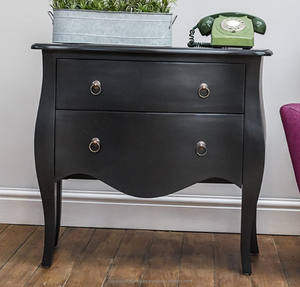 ตู้ข้างเตียงบอมเบย์ 2 ลิ้นชัก สีทาแบบโบราณ สำหรับเฟอร์นิเจอร์ห้องนอน - Product Image 6