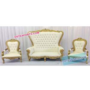 งานแต่งงานRoyal Goldenบัลลังก์ชุดเอเชียงานแต่งงานชุดเก้าอี้Royalสีขาวสูงบัลลังก์เก้าอี้ - Product Image 1