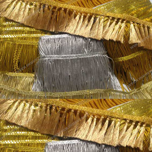 Tela Textil de Encaje de Tul Francés con Bordado de Flecos para Fiesta con Hilo de Lingotes y Cuentas Decorativas Especiales 100% Poliéster - Product Image 1