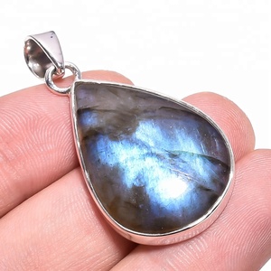 Colgantes de Plata de Ley 925 con gema de fuego para mujer, joyería hecha a mano, venta al por mayor - Product Image 4