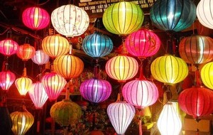 Bamboo Lantern <b>Silk</b>- Natural- Viet Nam - Product Image 6