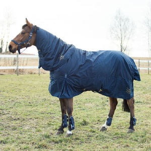 Couverture d'hiver pour cheval 1200D imperméable avec col, rembourrage 300gsm, couverture d'extérieur isolante très résistante - Product Image 6