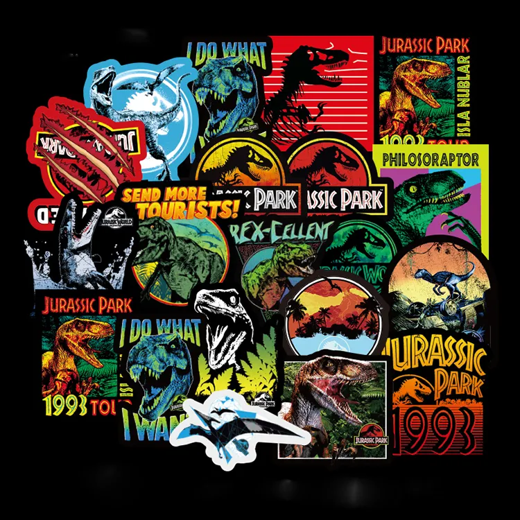 75Pcs Jurassic Park Stickers Dier Grappige Auto Sticker Decal Decoratie Jurassic Park Sticker Voor Laptop Skateboard Koffer