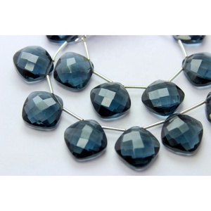 Cuentas Sueltas de Topacio Azul Facetadas en Forma de Cojín para la Fabricación de Joyas - Product Image 2
