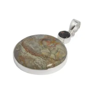 Hot Best-seller fait à la main 925 Sterling Silver Crazy Lace Agate Multi Stone Pendentif Fournisseur