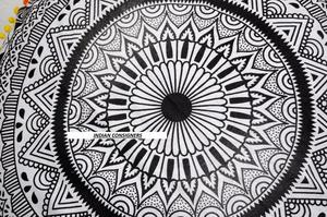Beautiful Handmade Cotton Ottomans Floor <b>Cushion</b> <b>Cover</b> Mandala Pouffe Multiple Colors Home Decor By Indian Consigners - Product Image 4