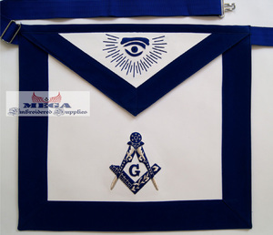 ผ้ากันเปื้อนแกรนด์ลอดจ์ที่ทำด้วยมือระดับพรีเมียมเย็บแบบประณีตและเย็บปักถักร้อยงานฝีมือเครื่องราชกกุธภัณฑ์ช่างก่ออิฐแบบพรีเมี่ยม - Product Image 5