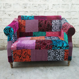 Modern Three Seater Denim <b>Sofa</b> with Chaise Lounge | Upholstered Fabric Sectional <b>Sofa</b> with Solid <b>Wood</b> <b>Frame</b> Comfortable L-Shape - Product Image 3