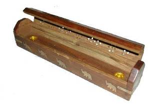 Brûleur d'encens en bois et laiton avec signe astrologique du zodiaque, support pour encens avec récupérateur de cendres, diffuseur d'aromathérapie - Product Image 5