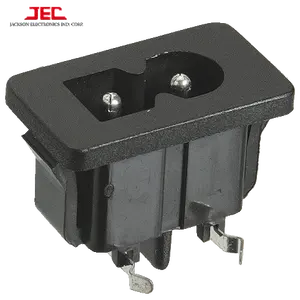 JEC TAIWAN IEC60320 C8 POWER AC INLET 2 pin SOCKET 2.5A 250V outlet plug connector