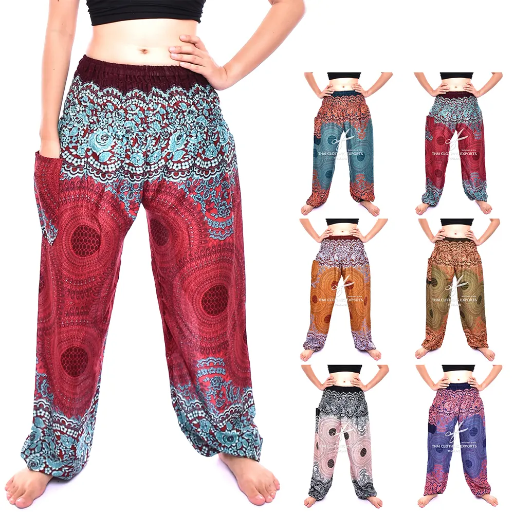 Celana Harem Motif, Celana Yoga, Celana Rayon