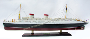 เรือจำลองไม้ SS REXX งานฝีมือสไตล์เรือเดินสมุทร ทาสีลายยุโรป ของตกแต่งบ้าน GIA NHIEN รุ่น CS0096P - Product Image 3