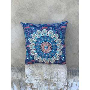 Funda de cojín bordada de algodón orgánico bloque de mano impreso tela suave ligera multiusos cómoda para tejido doméstico - Product Image 3