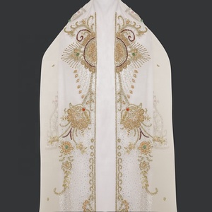 Indien designer pierre lourde travail unstithched marocain takchita CAFTAN tissu pour la vente en ligne - Product Image 2