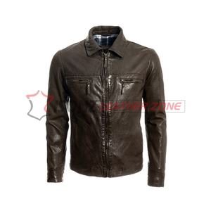 2024 Winter Fashionable Wholesale Genuine Leather Windproof Motorcycle <b>Jacket</b> <b>Men</b> Stylish Bomber Design Hood Plus Size Option - Product Image 5