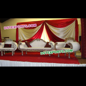 รอยัลแต่งงานชุดเฟอร์นิเจอร์ที่ทันสมัยออกแบบงานแต่งงานชุดโซฟาล่าสุดงานแต่งงานสองที่นั่งพร้อมที่นั่งเดียว - Product Image 1