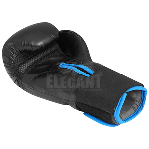 Guantes de boxeo con logotipo personalizado, guantes de boxeo con recorte azul de cuero sintético, guantes de boxeo para entrenamiento de clubes deportivos, Cleto ganador - Product Image 4