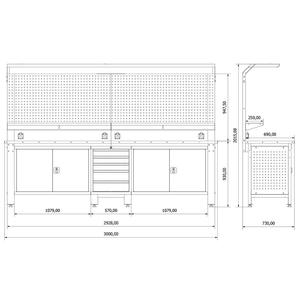 Tủ Công Cụ Bàn Làm Việc Bằng Kim Loại Dùng Cho Dịch Vụ Sửa Chữa - Product Image 4