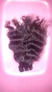 100% máquina de trama doble sin enredos cabello crudo extensiones de cabello Remy ondulado cabello humano suelto desprendimiento postizos Wafting - Product Image 3