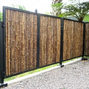 Clôture en bambou naturel, très solide, treillis en bambou naturel, pour le jardin