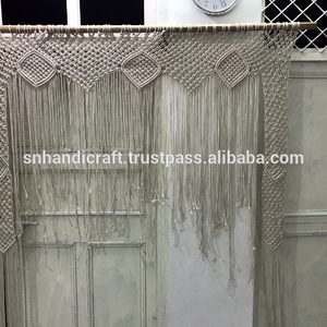 Telón de fondo moderno para bodas, cortina de macramé bohemia personalizada, decoración boho chic para bodas en la playa, fiestas al aire libre, macramé colgante de pared de tamaño personalizado - Product Image 1