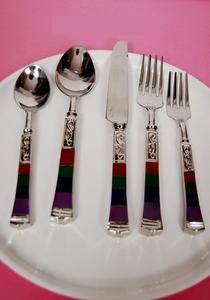 Cubiertos de acero inoxidable Utensilios de metal ecológicos para el hogar y restaurantes para fiestas - Product Image 3