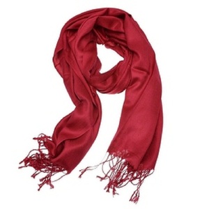 Chal Largo de Viscosa para Niñas, Bufanda de Moda para Invierno, Pashmina Cálida de Color Puro, Diseño Multiusos - Product Image 1