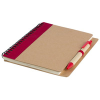 Umwelt freundliches benutzer definiertes Logo Kraft papier abdeckung Spiral block A5 A6 Promotion-Notizbuch mit Stift