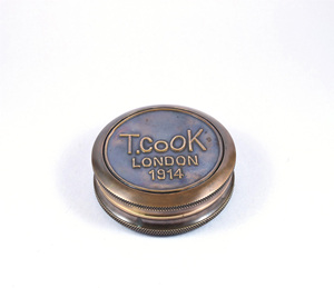 T.cook London 1914วินเทจเข็มทิศแกะสลักมือทองเหลืองเคลือบเงาทองแดงที่มีการยอมรับข้อความทะเลธีมสำหรับ - Product Image 1