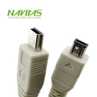 Câble de données USB Mini B personnalisé à 5 conducteurs en cuivre étamé, assemblage avec isolation en PVC, charge rapide, transfert de données, marque Navitas
