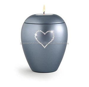 Red Tealight Holder <b>Urn</b> By Brassworld India Funeral Supplies - Product Image 2