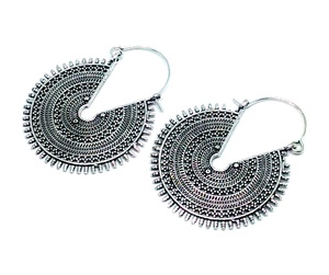 Pendientes de Aro de Latón Plateado, Estilo Bohemio, Regalo para Mujer, Boda, Compromiso, Fiesta - Product Image 4