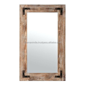 Contemporary Decorative <b>Wooden</b> Square <b>Mirror</b> <b>Frame</b> - Product Image 1